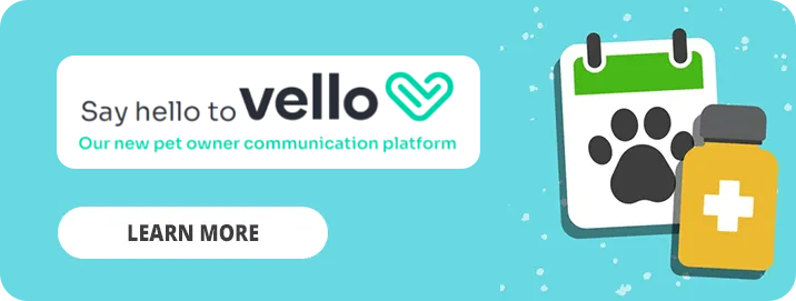 Say hello to Vello! Our new pet owner communication platform - Click here to learn more!